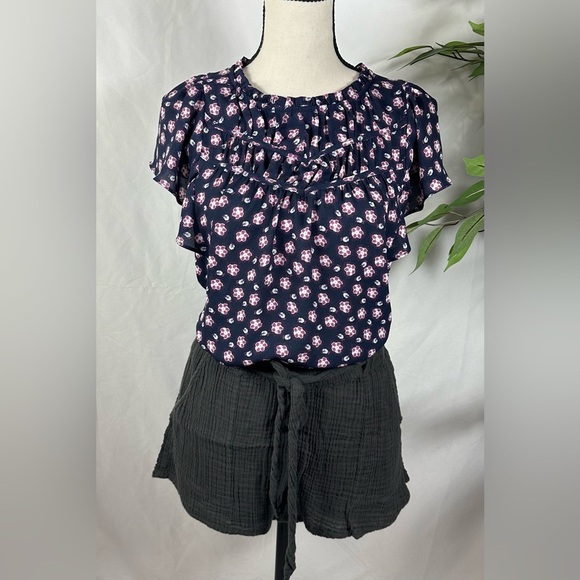 LOFT Multicolor Floral Knit Top - Picture 10 of 12